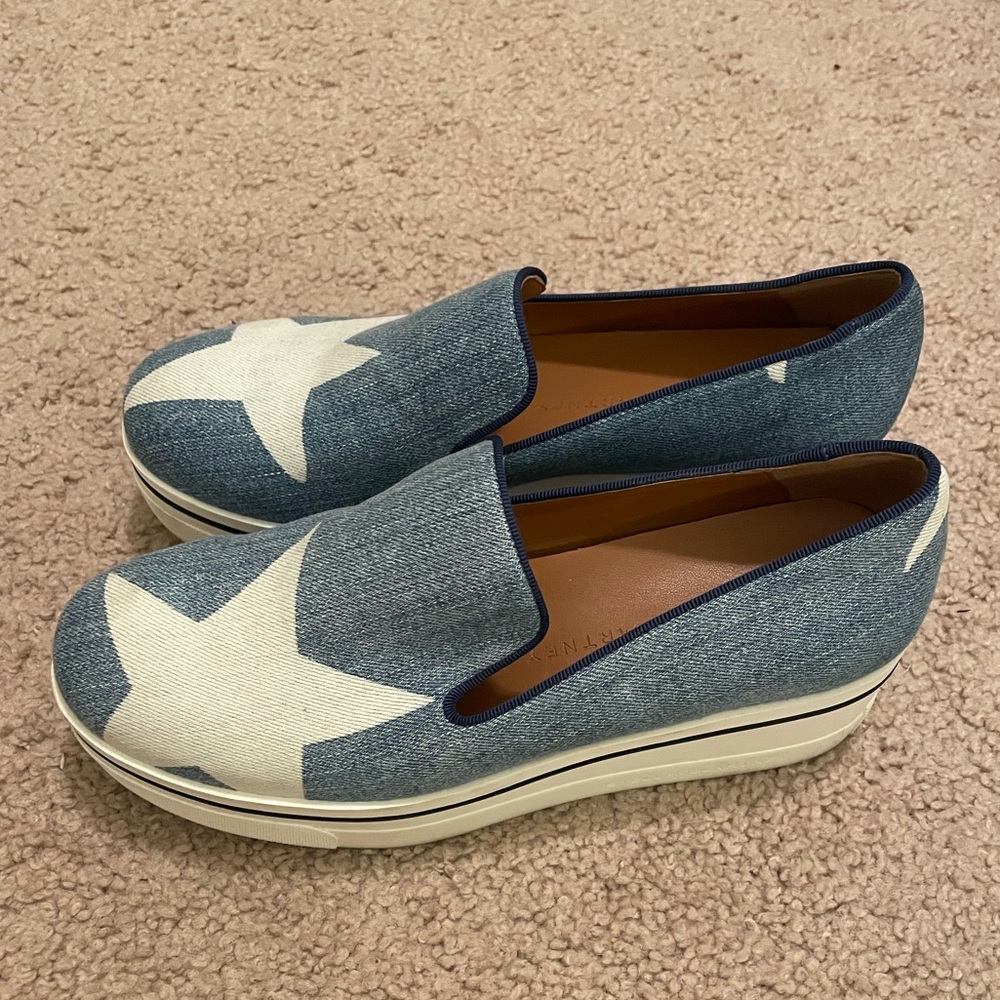 Stella McCartney Binx Denim Platform Sneakers - Picture 4 of 9